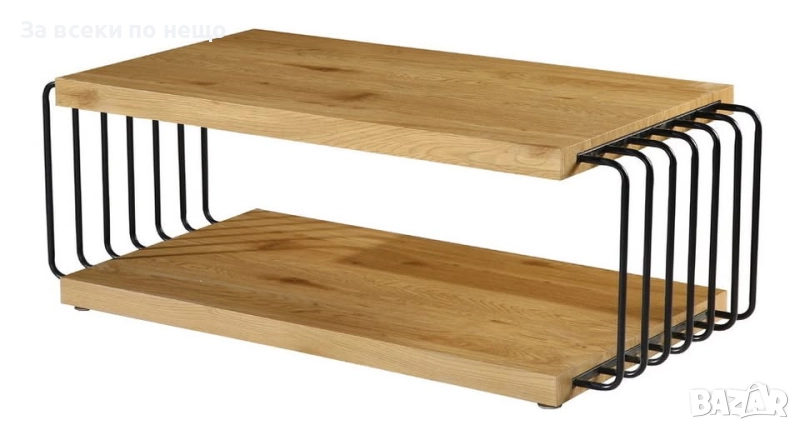 Холна маса VILMA златен дъб/черно Код P1168, снимка 1