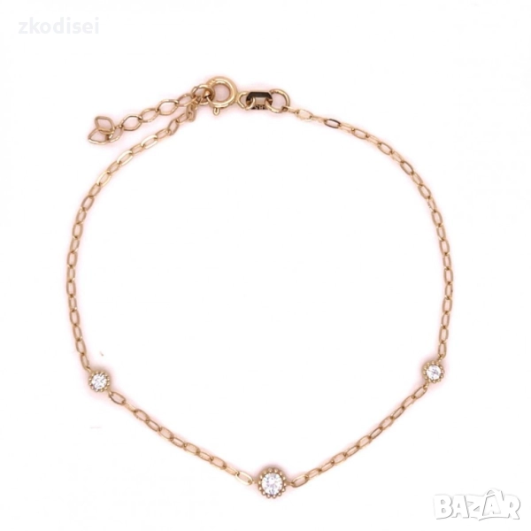 Златна дамска гривна 1,10гр. 19,5см. 14кр. проба:585 модел:33803-3, снимка 1