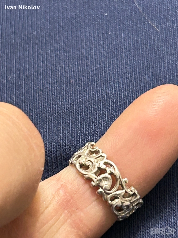 Сребърна халка ръчна изработка, снимка 1