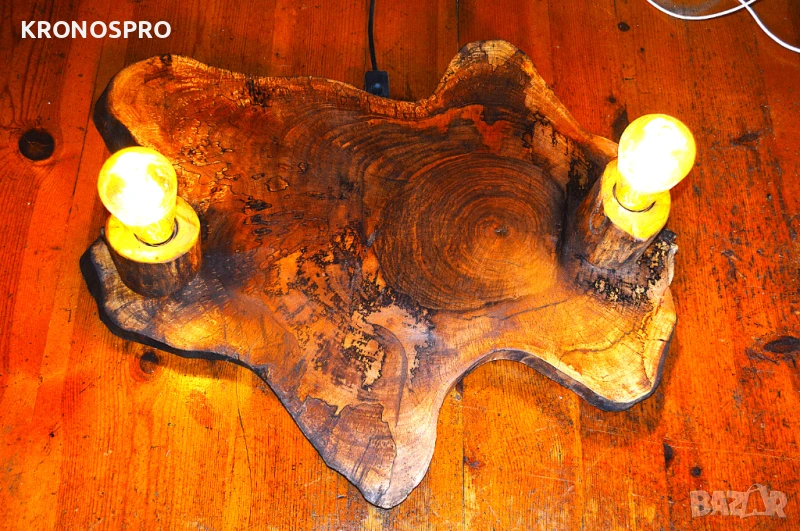 Страхотни дизайнерски лампи от орехово дърво , снимка 1