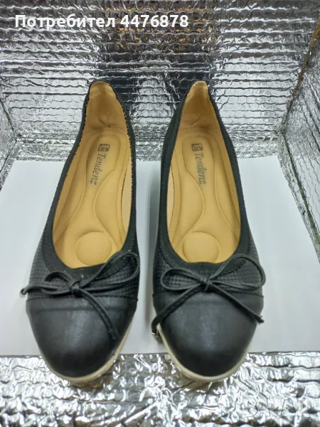 Дамски обувки черни Tendenz, 36 номер, запазени, снимка 1