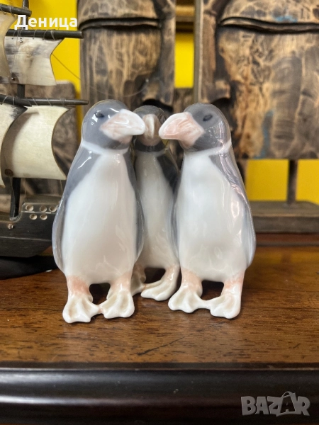 Порцеланова фигурка „Трио пингвини“ от Копенхаген.  , снимка 1