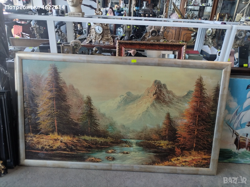 ГОЛЯМА АВТОРСКА КАРТИНА МАСЛЕНИ БОИ ВЪРХУ ПЛАТНО , снимка 1