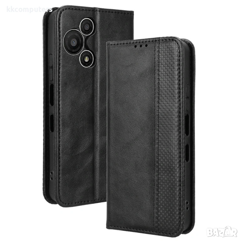 Калъф Портфейл за TCL 60 SE NxtPaper 5G - Кожен PU с Ретро Дизайн, Стенд, Джобове за Карти, Магнитно, снимка 1