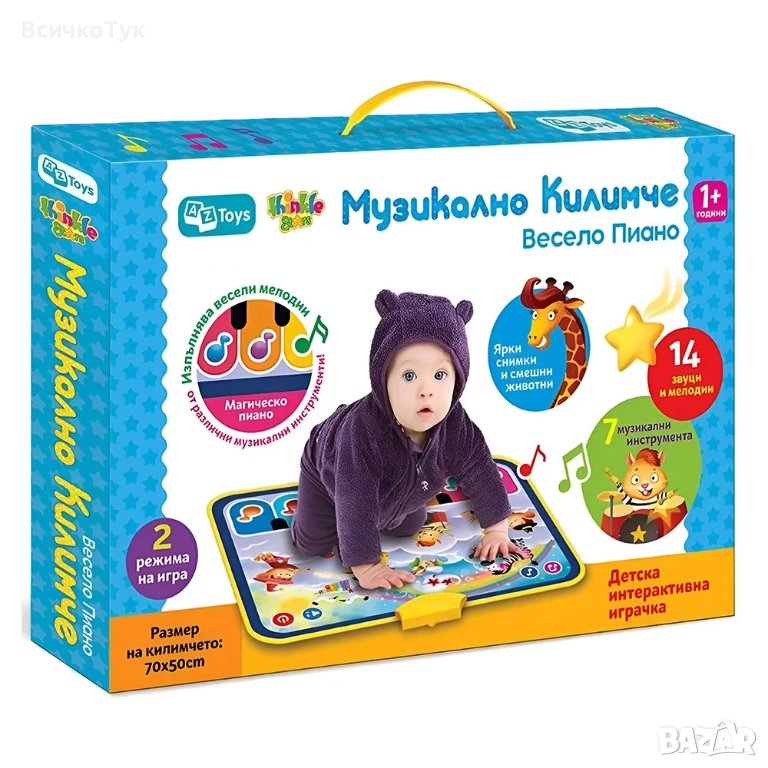✨Бебешко музикално килимче "Весело пиано" Thinkle Stars, снимка 1