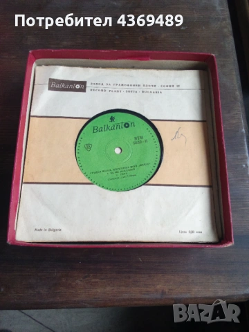 Кутия Балкантон за съхранение на плочи 7инча Балкантон, снимка 2 - Грамофонни плочи - 53214574