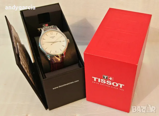 TISSOT Tradition T063.610.16.037.00 T-CLASSIC чисто нов часовник с кутия 100% оригинален watch, снимка 2 - Мъжки - 49059450