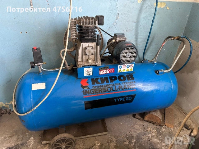 Професионален Двустъпален въздушен компресор Ingersoll-Rand 270 л./ 3kW,трифазен