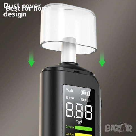 Алкотестер, професионален тестер за алкохол с LCD дисплей, снимка 5 - Друга електроника - 53722069