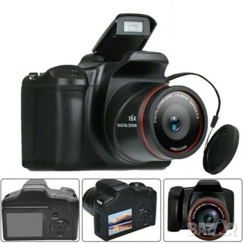 Влогинг видеокамера 1080P, 3" LCD, 16 Zoom, 119х115х89 мм