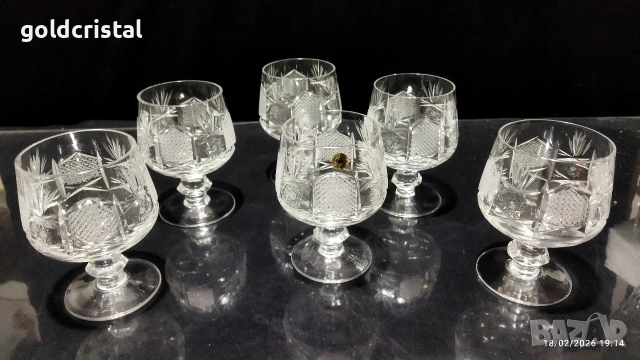 кристални чаши , снимка 2 - Антикварни и старинни предмети - 29364094