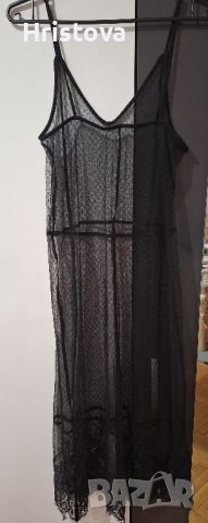 Черна прозрачна рокля