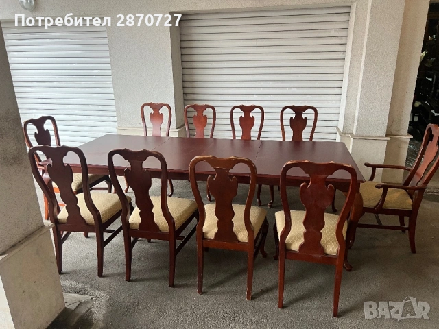 Правоъгълна трапезна маса и столове DREXEL HERITAGE