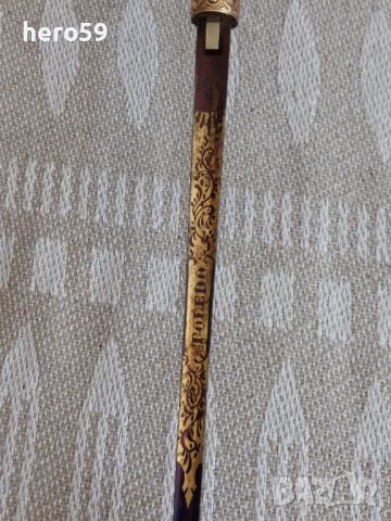 Много рядък бастун с тристранно острие с клеймо"Толедо"дръжка от рог, снимка 4 - Антикварни и старинни предмети - 46262482