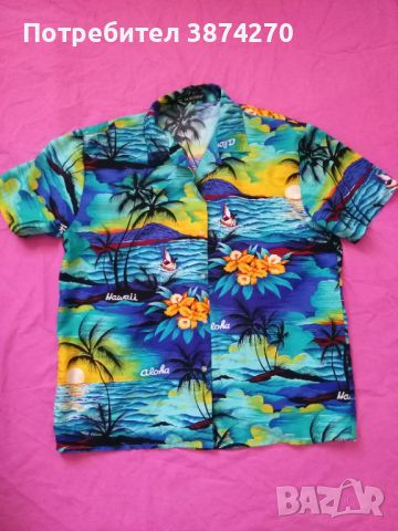Лятна мъжка риза Хаваи, размер XL, снимка 1 - Ризи - 45186074