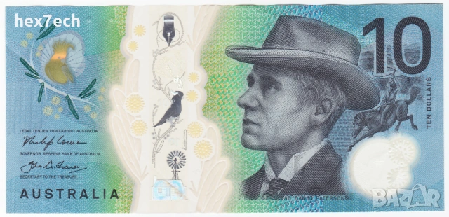 ❤️ ⭐ Австралия 2017 10 долара полимер ⭐ ❤️, снимка 2 - Нумизматика и бонистика - 50984792