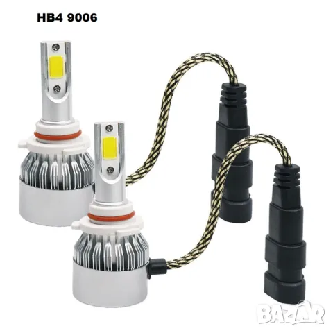 С6 Диодни LED крушки за фарове халогени H1 H3 H4 H7 H8 H11 HB3 HB4, снимка 15 - Аксесоари и консумативи - 49200729