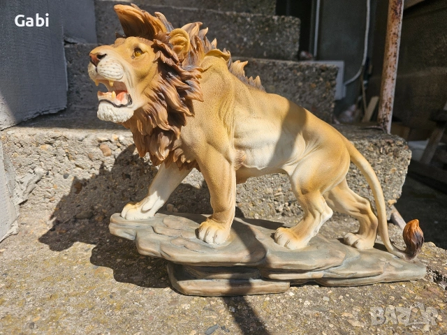 Голяма декоративна фигура „Ревът на лъва“, снимка 3 - Антикварни и старинни предмети - 53892532
