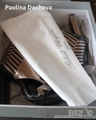 Сандали на ток с каишки от марката Robert Clergerie Paris, снимка 2 - Сандали - 51952044