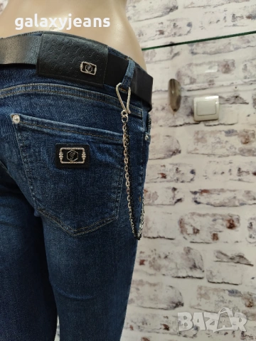 Puccihino- модел slim, класика опушен цвят, мек деним с еластан, по- къси, снимка 2 - Дънки - 53477319