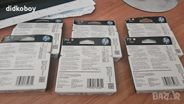 HP 712 80ml Black Ink Cartridge3ED71A, снимка 2 - Принтери, копири, скенери - 50803247