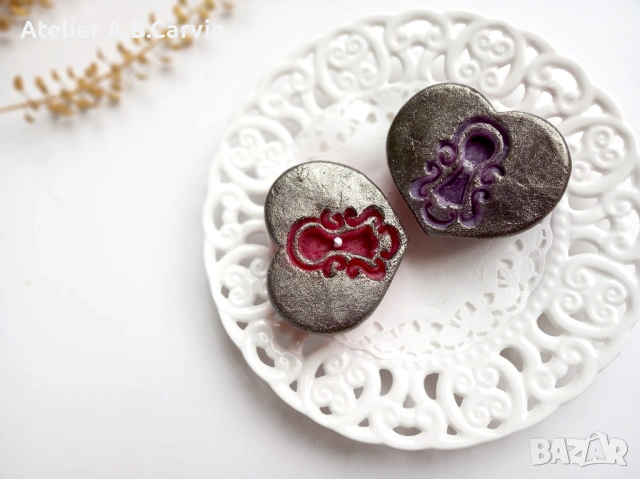 Ароматни чаени свещички сърце с ключалка, уникален модел в комплект от 10 бр., снимка 6 - Декорация за дома - 53604064