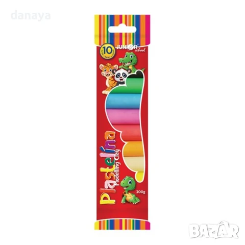 6015 Пластилин за моделиране Junior Modelling Clay – 200 г, 10 цвята, снимка 3 - Ученически пособия, канцеларски материали - 51078263