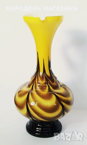 OPALINE - FLORENCE – Италианска висока ваза или кана от цветно стъкло, снимка 4 - Други ценни предмети - 45810430