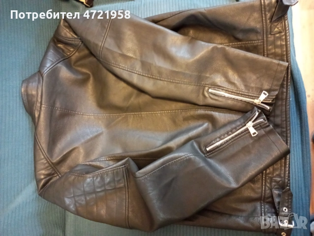 Продавам мъжко кожено яке ауонг, снимка 4 - Якета - 54111909