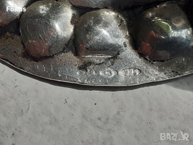 Стара малка антикварна сребърна солница с магаре маркировки, снимка 5 - Антикварни и старинни предмети - 45734075