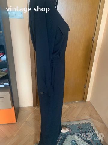 Черен гащеризон Zara с ефектен цип, размермS/M, снимка 5 - Гащеризони - 53687440