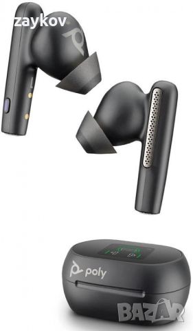 Слушалки Poly Voyager Free 60+ UC, Bluetooth, In-Ear, USB-C, Тouch case, Черни, снимка 2 - Слушалки и портативни колонки - 45878951