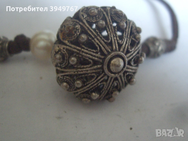 Интересна кожена филиграмна гриивна., снимка 3 - Гривни - 51794650