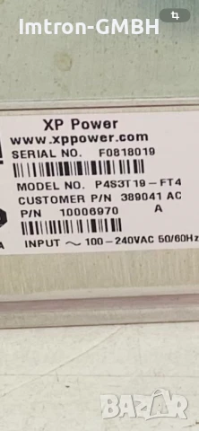 Импулсно захранване XP Power P4S3T19-FT4  100 - 240 VAC / 5.5A, снимка 2 - Друга електроника - 51350080