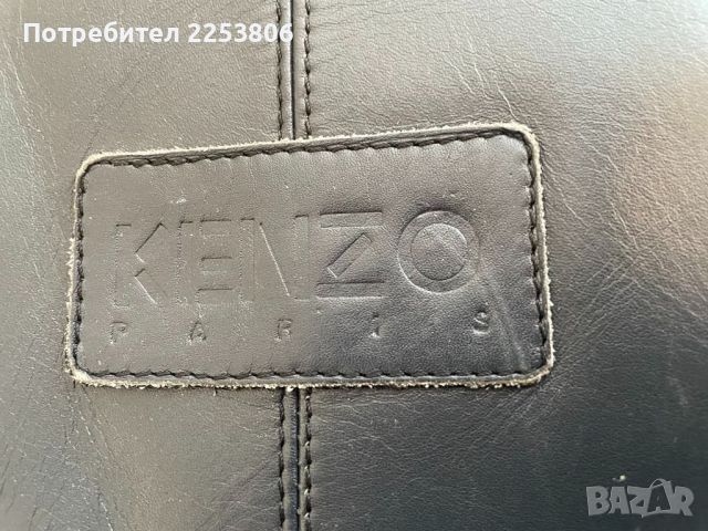Черна кожена чанта"Кenzo", снимка 4 - Чанти - 43684720