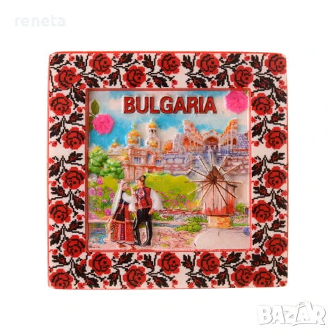 Магнитна фигурка, Български забележителности, Керамична, 7х7 см, снимка 1
