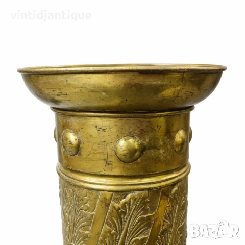 Антична месингова поставка за чадъри, снимка 4 - Антикварни и старинни предмети - 53913565