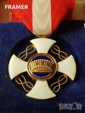 Златен италиански Орден на Короната Виктор Емануил III злато, снимка 4 - Антикварни и старинни предмети - 45602634