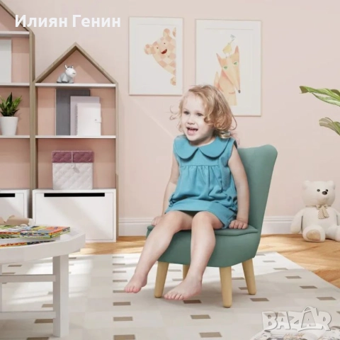 Детско кресло AIYAPLAY, кадифена визия, за 3-7 години, до 45 кг, снимка 6 - Мебели за детската стая - 52266944