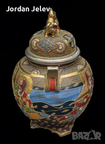 Оригинална Японска ваза-съд за ароматизиране Satsuma., снимка 3 - Вази - 50295125