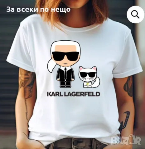 Karl Lagerfeld Дамска Тениска👚Дамска Блуза С Къс Ръкав Карл Лагерфелд Код LFS293, снимка 3 - Тениски - 49019718