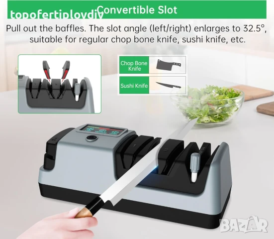 Точило за нож електрическо YOORLEAY, снимка 4 - Ножове - 50936960