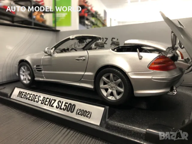 PREMIUM метална колекционерска количка MERCEDES SL500 AMG 2002г. 1:18, снимка 2 - Колекции - 47145883