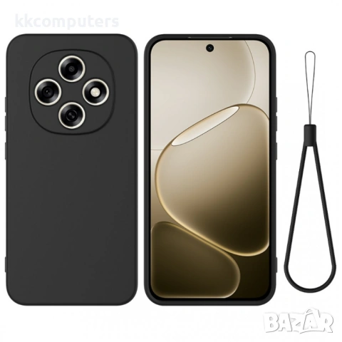 Течен Силиконов Калъф за Oppo A6 Pro 5G / 4G - С ремък, Мек TPU, 4 цвята