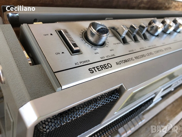 Радиокасетофон Rising SRC-2005 Vintage Boombox – колекционерски модел!, снимка 9 - Радиокасетофони, транзистори - 53830574