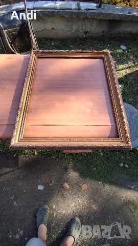 Дървена рамка за картина 88/72 старо злато с орнаменти, снимка 6 - Картини - 52667169