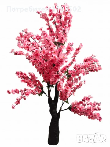 Изкуствено декоративно дърво, Цъфтяща сакура, 1.7 м, снимка 2 - Изкуствени цветя - 51227405