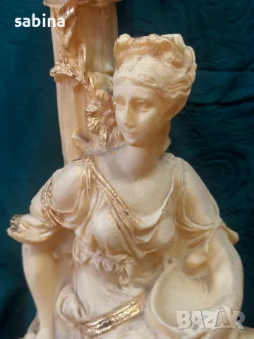 Продавам руски/съветски каминен часовник и статуетка/мрамор, снимка 2 - Антикварни и старинни предмети - 49702841