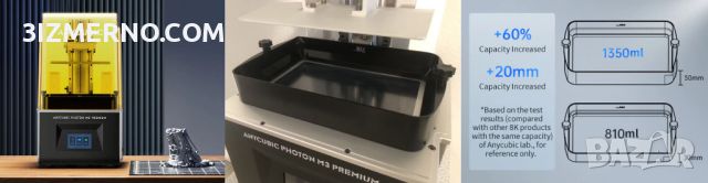 Вана за фотополимерен 3D принтер Anycubic Photon M3 PREMIUM + FEP фолио, снимка 4 - Принтери, копири, скенери - 45419948