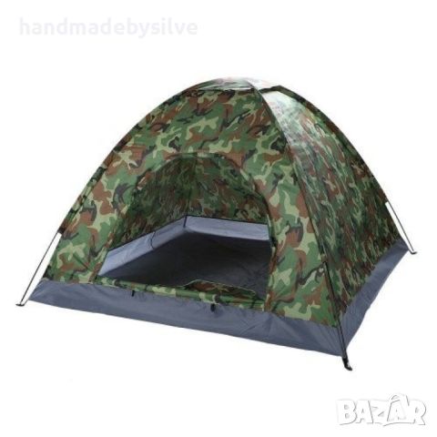 Камуфлажна, четириместна, водонепромокаема палатка 208 X 208см, снимка 1 - Палатки - 46475982